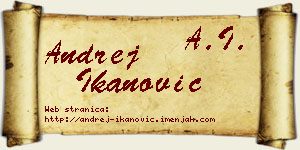 Andrej Ikanović vizit kartica